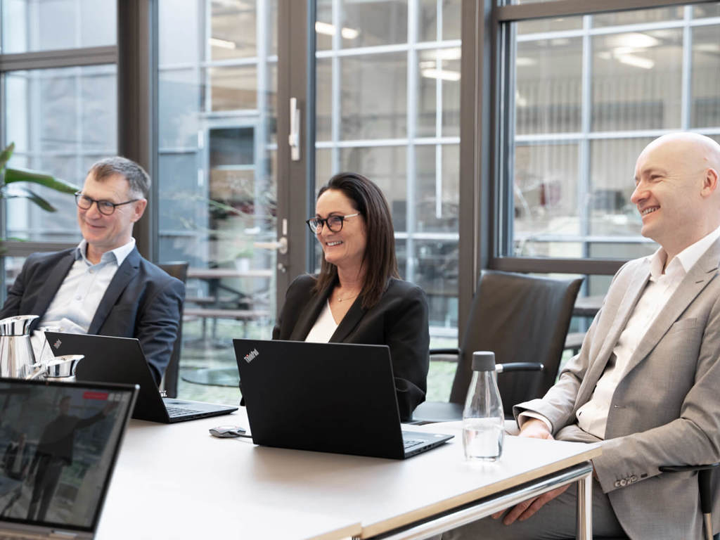 Et møde omhandlende investment management løsningen, PORTMAN til pension og forsikring