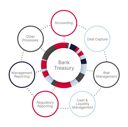 Overblik over hvilke områder, som PORTMAN til Bank Treasury kan hjælpe med at optimere din forretning. 